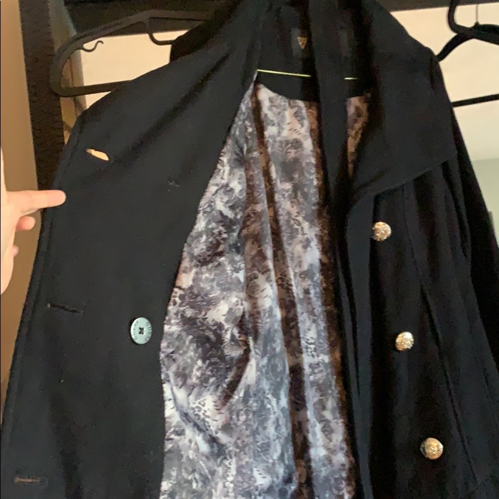 Guess Black Peacoat Size S - Picture 4 of 8